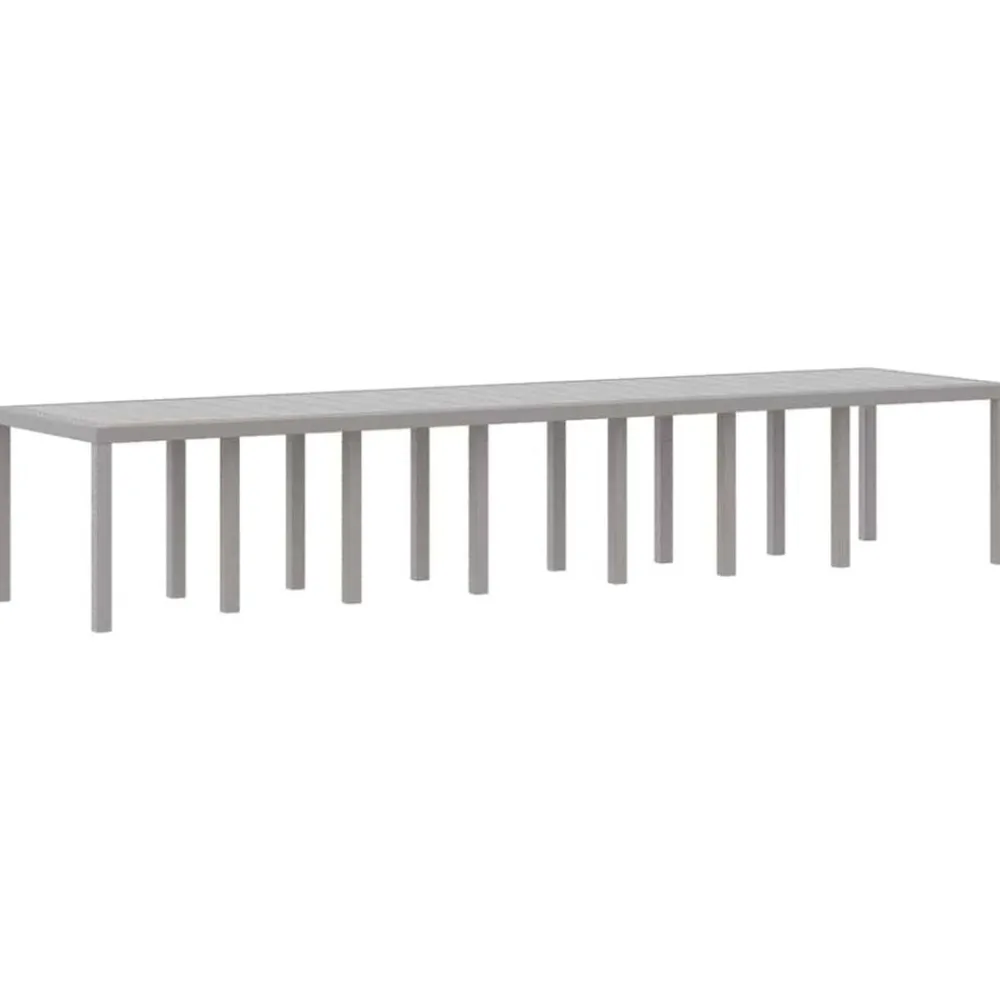 Mobilier De Jardin-vidaXL Table de Jardin 400 x 100 x 73 cm polyrotin Gris clair