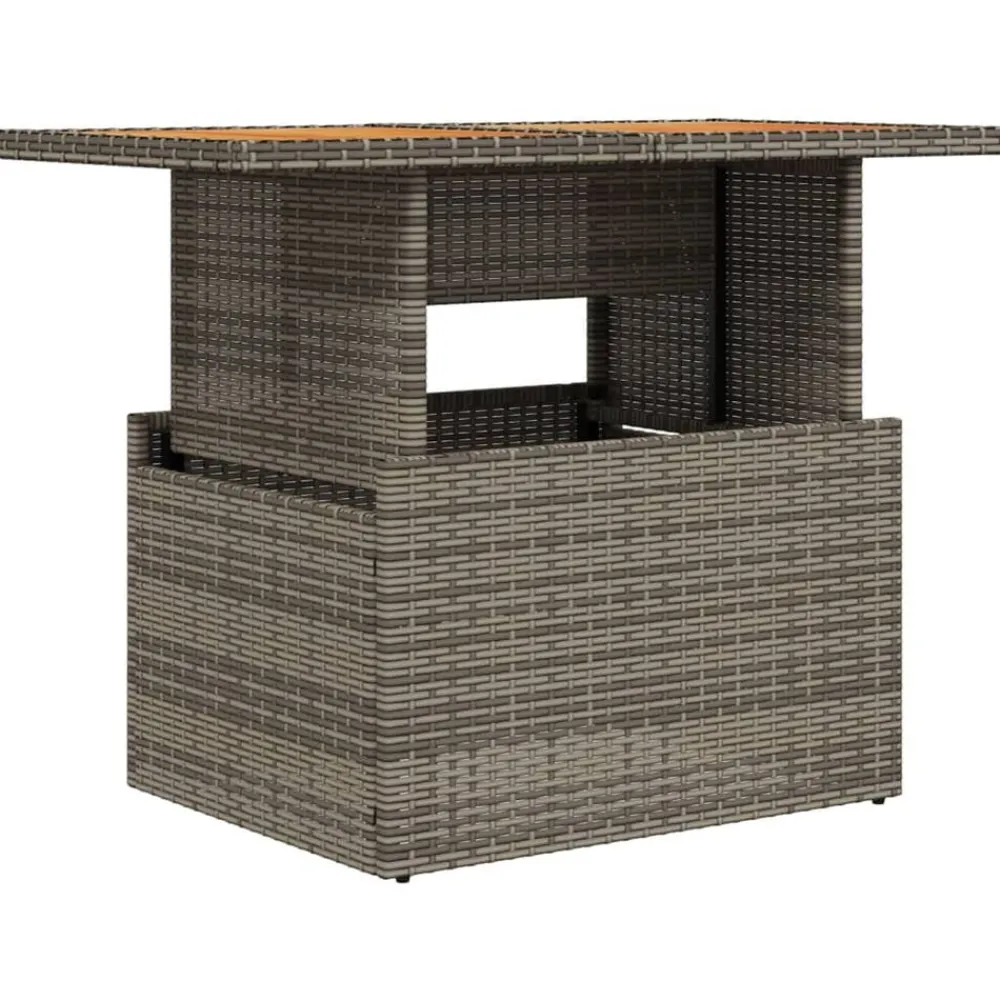 Mobilier De Jardin-vidaXL Table de jardin 100x55x73 cm résine tressée et bois acacia Gris
