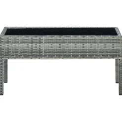Mobilier De Jardin-vidaXL Table de jardin 75x40x37 cm Résine tressée Gris