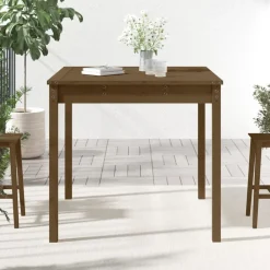 vidaXL Table de jardin marron miel 82,5x82,5x76 cm bois massif de pin