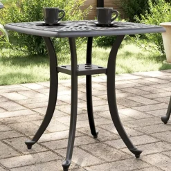 Mobilier De Jardin-vidaXL Table de jardin 53x53x53 cm aluminium coulé Noir