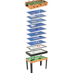 Jeux D'Intérieur-vidaXL Table de jeu multiple 15 en 1 121x61x82 cm Érable Marron