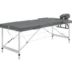 Santé & Beauté-vidaXL Table de massage 3 zones Cadre en aluminium 186x68cm Anthracite