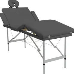 vidaXL Table de massage 4 zones Cadre en aluminium 186x68cm