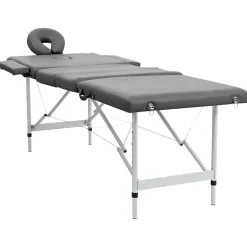 vidaXL Table de massage 4 zones Cadre en aluminium 186x68cm
