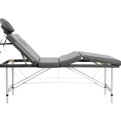 vidaXL Table de massage 4 zones Cadre en aluminium 186x68cm