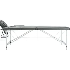vidaXL Table de massage 2 zones Cadre en aluminium 186x68cm
