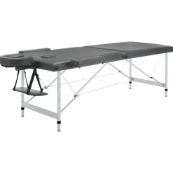 vidaXL Table de massage 2 zones Cadre en aluminium 186x68cm