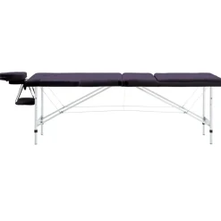 vidaXL Table de massage pliable 3 zones Aluminium
