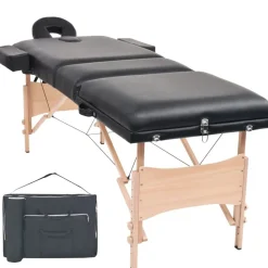 vidaXL Table de massage pliable à 3 zones 10 cm d'épaisseur