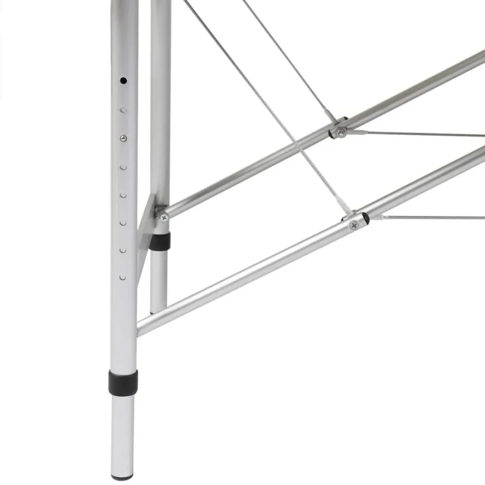 vidaXL Table de massage pliable 2 zones avec cadre en aluminium