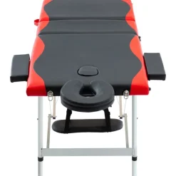 vidaXL Table de massage pliable 3 zones Aluminium