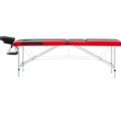 vidaXL Table de massage pliable 3 zones Aluminium