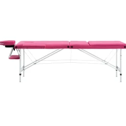 vidaXL Table de massage pliable 3 zones Aluminium