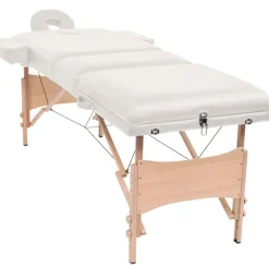 vidaXL Table de massage pliable et tabouret 10 cm d'épaisseur