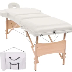 vidaXL Table de massage pliable à 3 zones 10 cm d'épaisseur