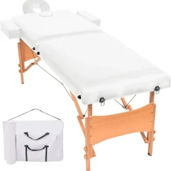 vidaXL Table de massage pliable à 2 zones 10 cm d'épaisseur