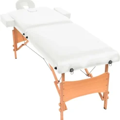 vidaXL Table de massage pliable à 2 zones 10 cm d'épaisseur
