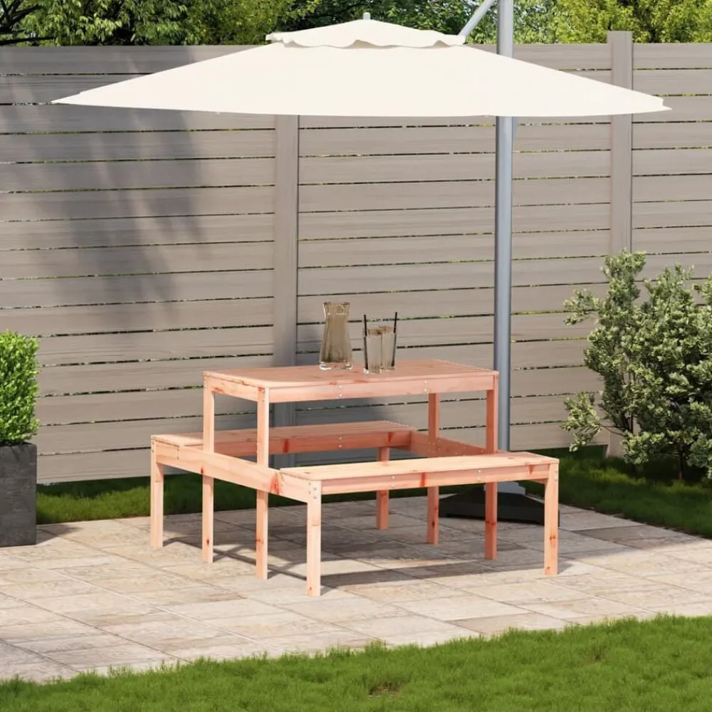 vidaXL Table de pique-nique 110x134x75 cm bois massif de douglas