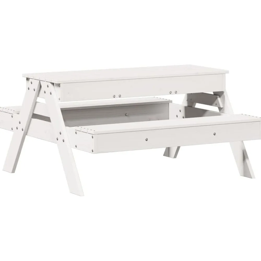 vidaXL Table de pique-nique avec bac à sable pour enfants pin massif
