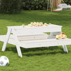 vidaXL Table de pique-nique avec bac à sable pour enfants pin massif