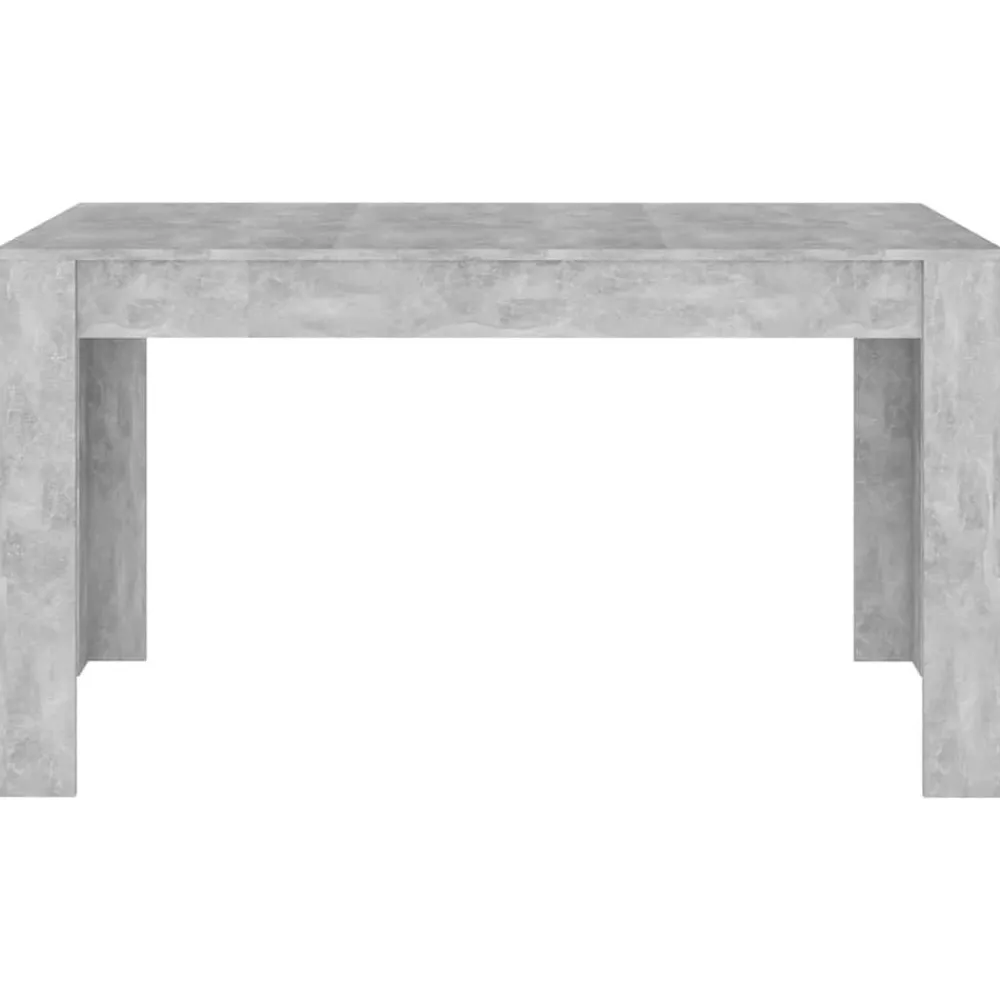 Tables-vidaXL Table de salle à manger 140x74,5x76 cm Aggloméré Gris béton