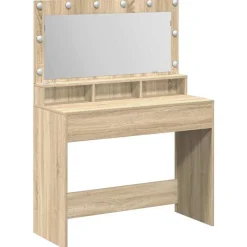 Armoires & Meubles De Rangement-vidaXL Table de Toilette avec étagère Chêne Sonoma 100 x 41 x 135 cm Ch&ecirc;ne sonoma