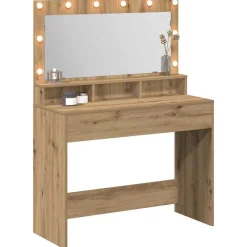 Armoires & Meubles De Rangement-vidaXL Table de Toilette avec miroir Chêne artisanal 100 x 41 x 135 cm ch&ecirc;ne artisanal