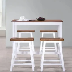 Ensembles De Meubles-vidaXL Table et tabouret de bar 5 pcs Bois massif