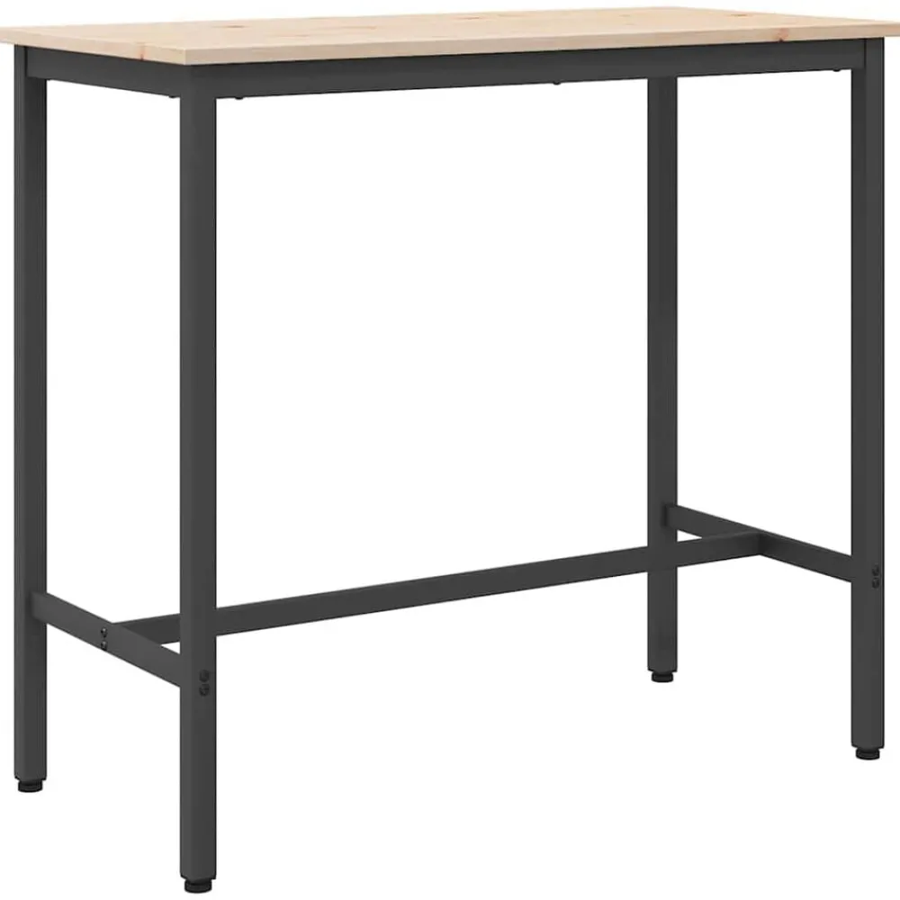 vidaXL table 100 x 50 x 91 cm Bois d'ingénierie et acier