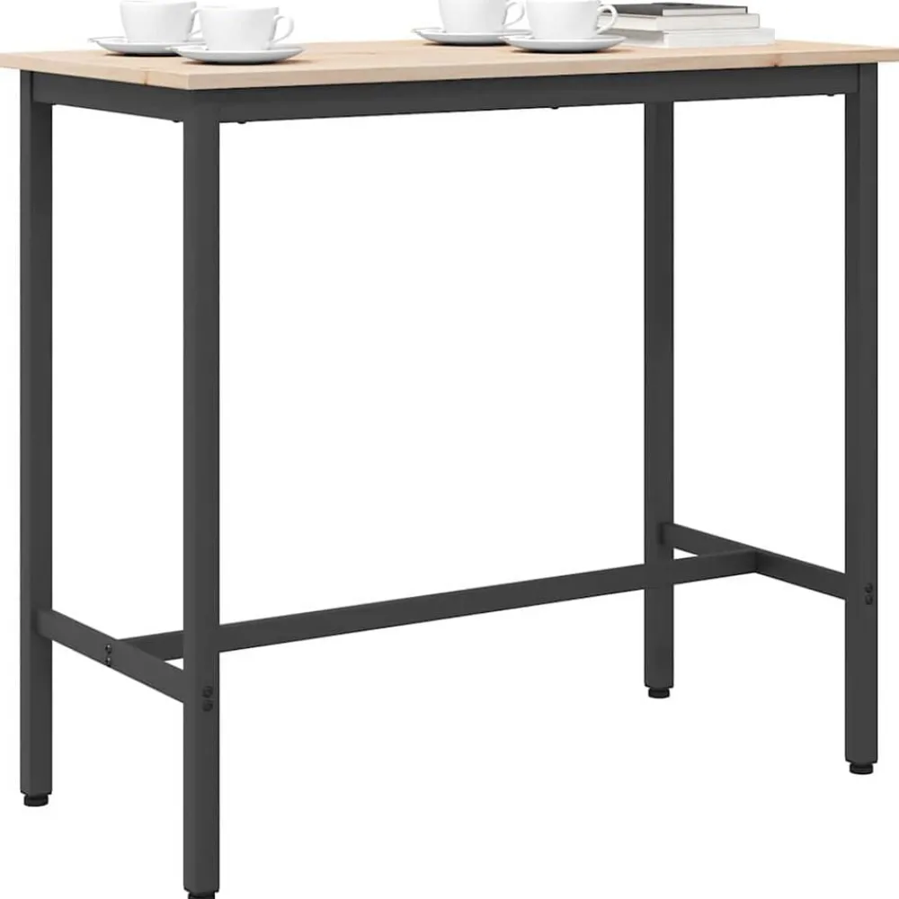 vidaXL table 100 x 50 x 91 cm Bois d'ingénierie et acier