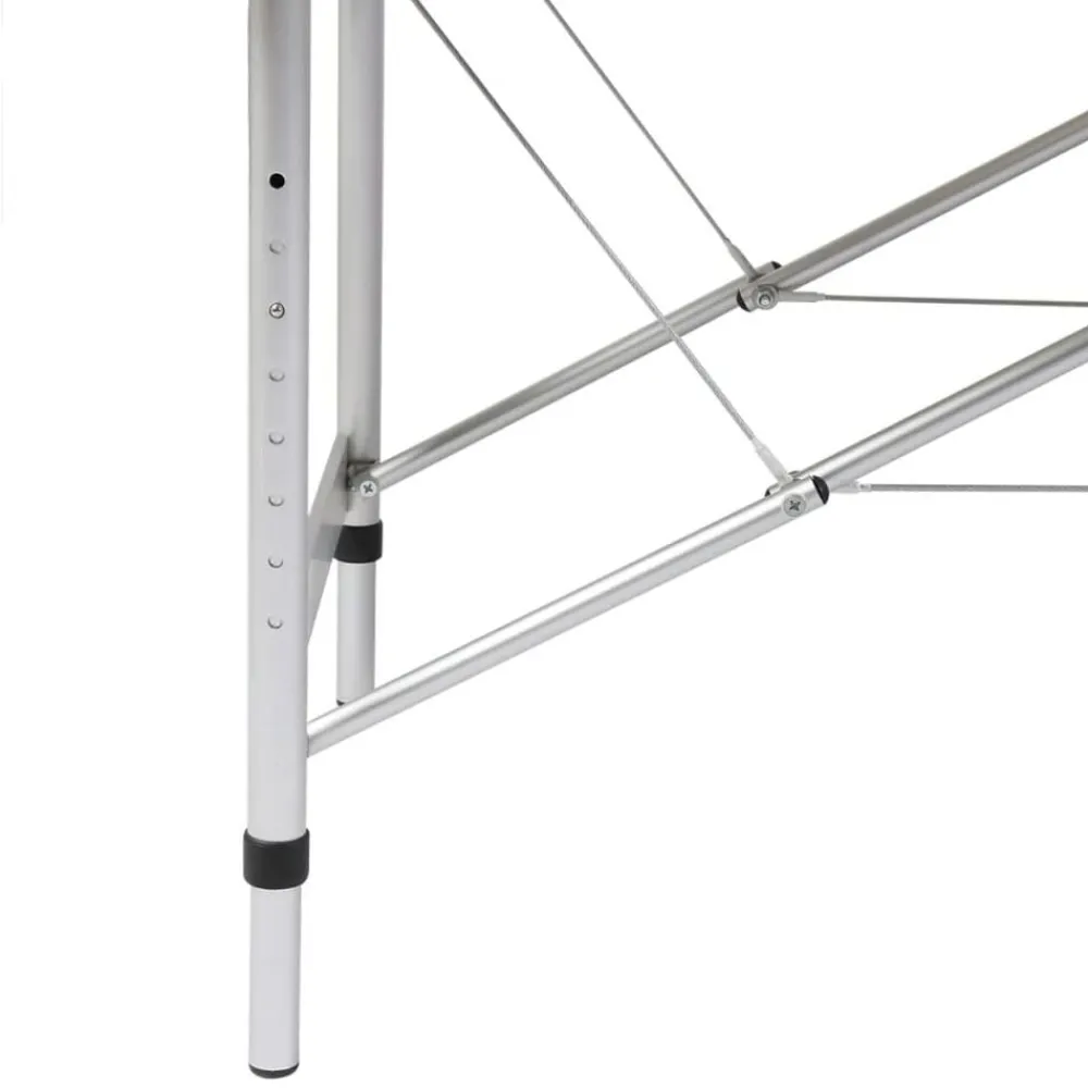 vidaXL Table pliable de massage 3 zones avec cadre en aluminium