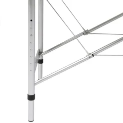 vidaXL Table pliable de massage Blanc crème 3 zones cadre en aluminium