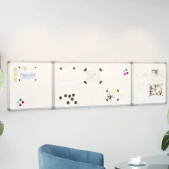 Fournitures De Bureau-vidaXL Tableau blanc magnétique pliable 160x40x1,7 cm aluminium