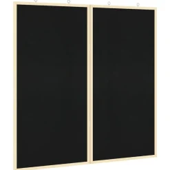 Fournitures De Bureau-vidaXL Tableau d'Affichage Noir 80 x 80 x 1.4 cm Bois de pin massif