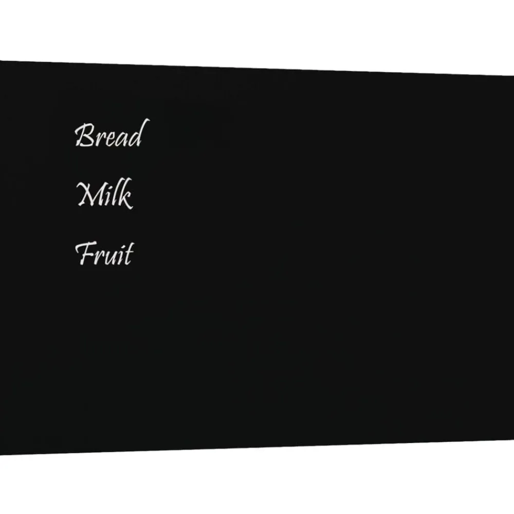 Fournitures De Bureau-vidaXL Tableau magnétique mural 40x30 cm Verre trempé Noir