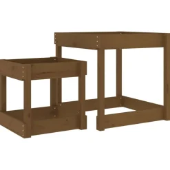 Jeux De Plein Air-vidaXL Tables à sable 2 pcs marron miel bois de pin massif Pin marron miel