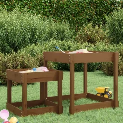 Jeux De Plein Air-vidaXL Tables à sable 2 pcs marron miel bois de pin massif Pin marron miel