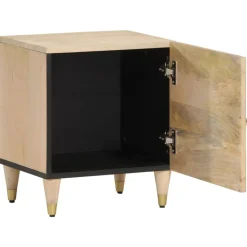 Tables-vidaXL Tables de chevet 2 pcs 40x33x46 cm Bois de manguier solide Marron