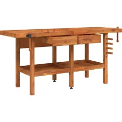 vidaXL Établi avec tiroirs et étaux 192x62x83 cm Bois massif d'acacia