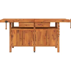 Accessoires De Quincaillerie-vidaXL Établi avec tiroirs et étaux 192x62x83 cm Bois massif d'acacia