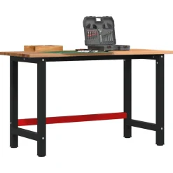 vidaXL Établi 140x60x81,5 cm bois de chêne massif