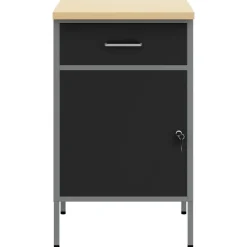 Accessoires De Quincaillerie-vidaXL Établi et gris 50 x 55 x 85 cm Bois d'ingénierie et acier Noir