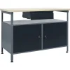 vidaXL Établi Noir 120x60x85 cm Acier