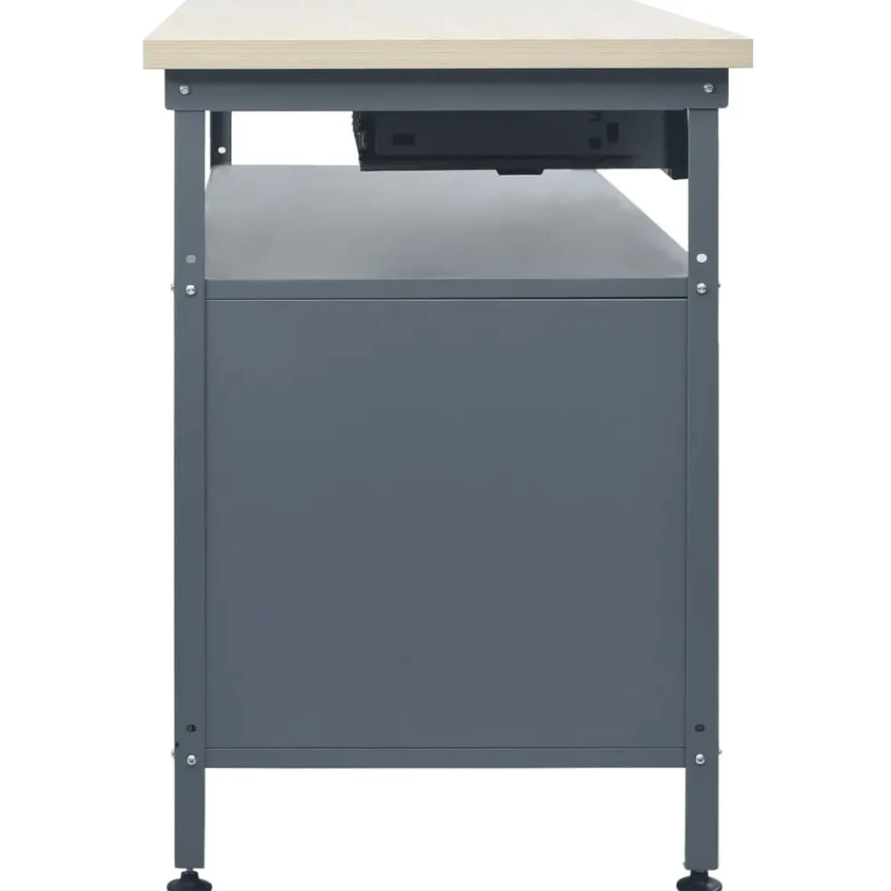 vidaXL Établi Noir 120x60x85 cm Acier