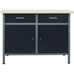 vidaXL Établi Noir 120x60x85 cm Acier
