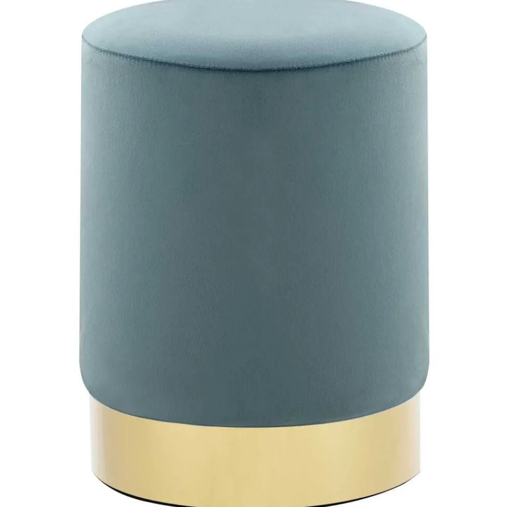 Fauteuils Et Chaises-vidaXL Tabouret et doré Velours 28 x 36 cm Bleu clair