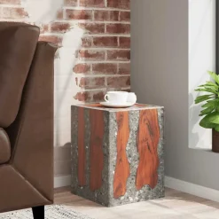 Fauteuils Et Chaises-vidaXL Tabouret Bois de teck massif et résine