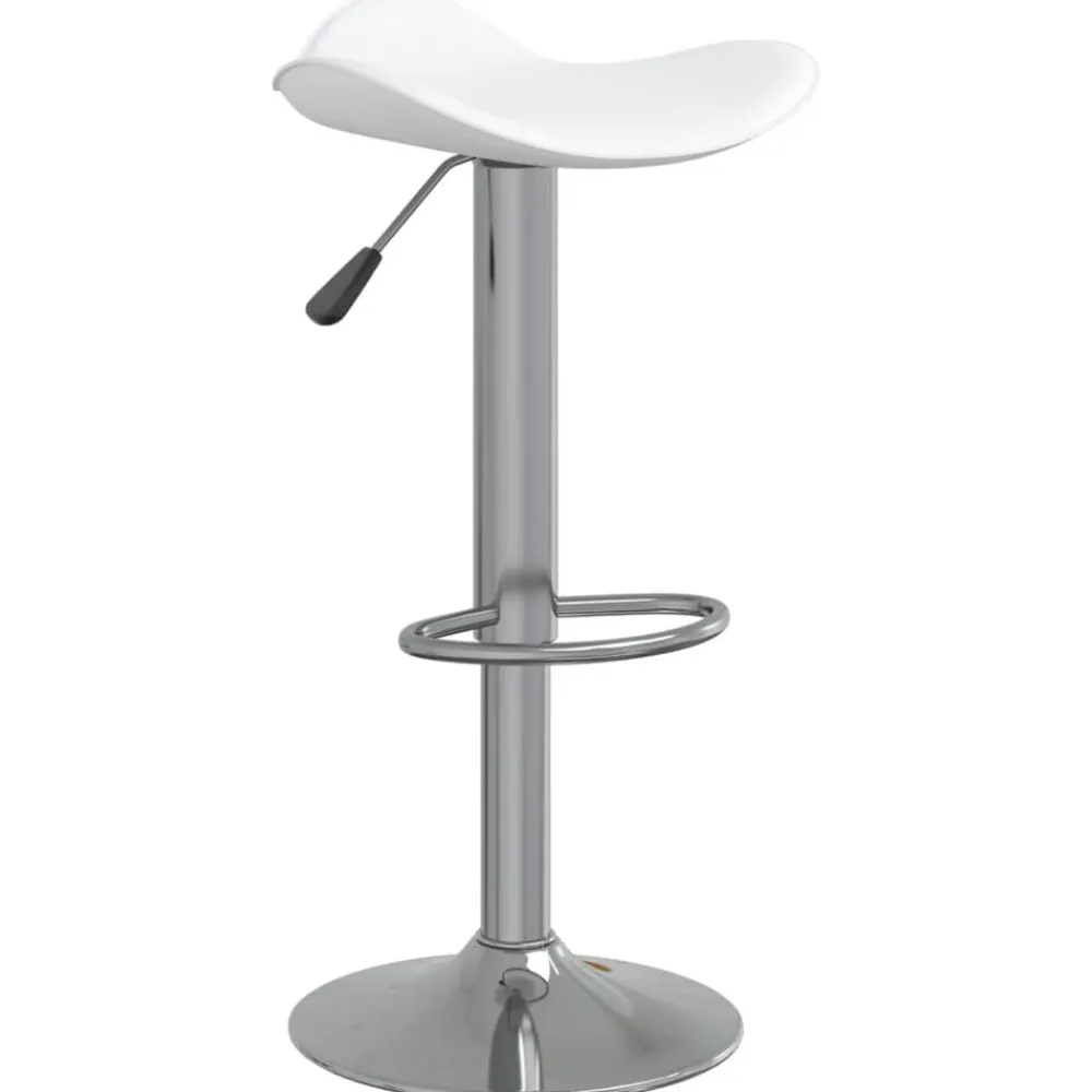 Fauteuils Et Chaises-vidaXL Tabouret de bar Acier chromé et cuir artificiel Blanc