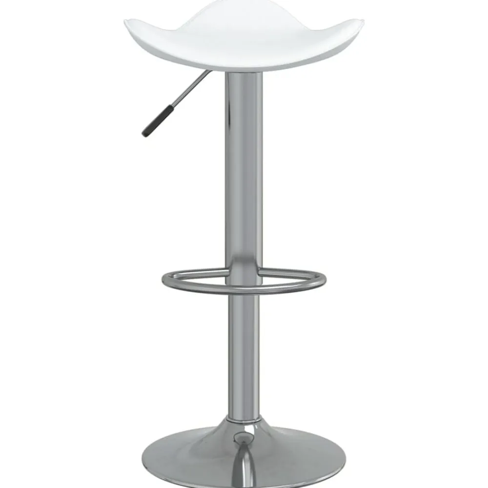 Fauteuils Et Chaises-vidaXL Tabouret de bar Acier chromé et cuir artificiel Blanc